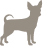 Silhouette eines kleinen Hundes