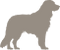 Silhouette eines großen Hundes
